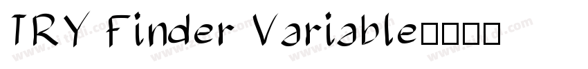 TRY Finder Variable字体转换